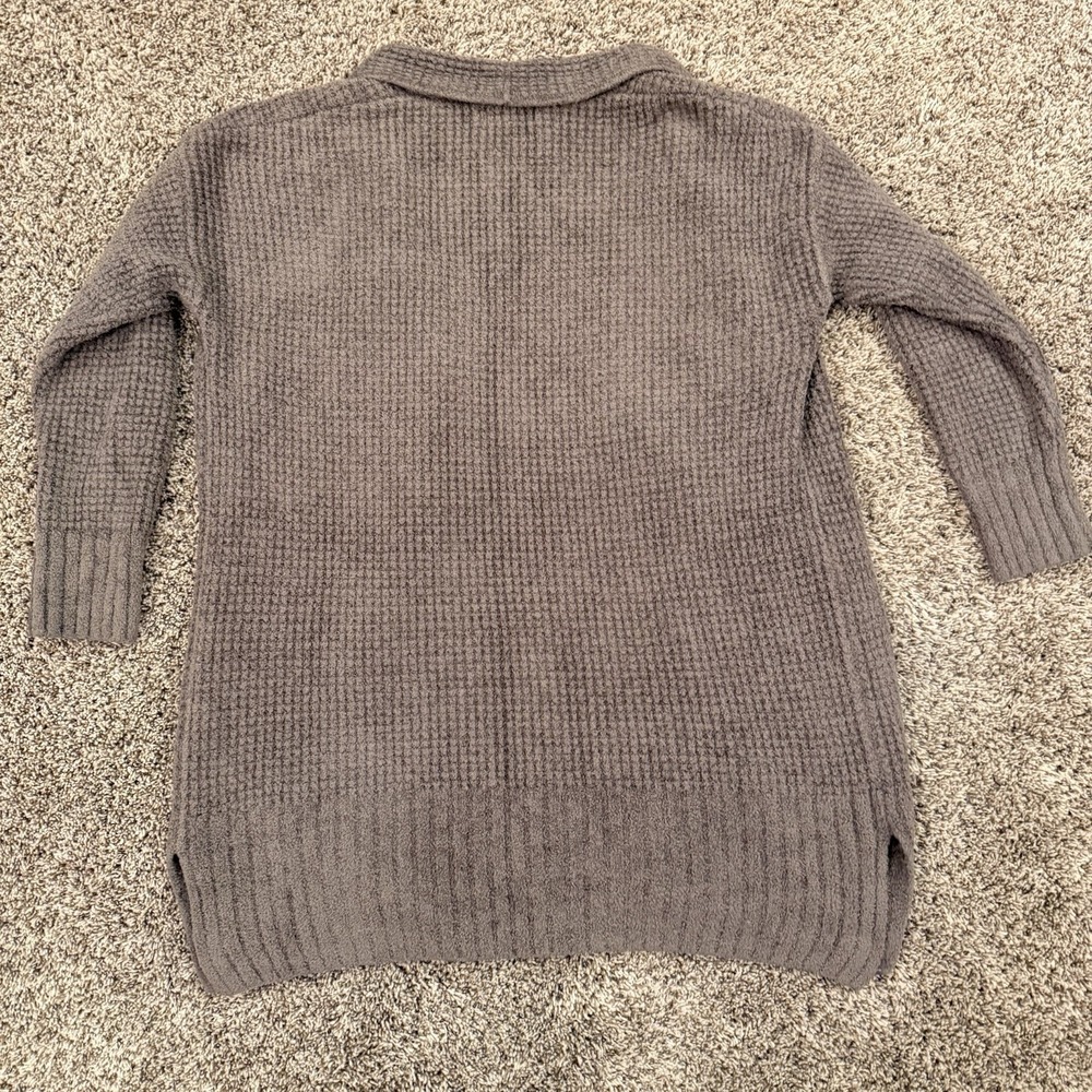Barefoot Dreams CozyChic Lite Open Front Cardigan - Size L, cocoa/brown/taupe - Picture 9 of 11